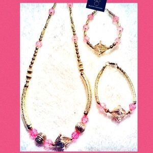 14kt gold filled beaded handmade set